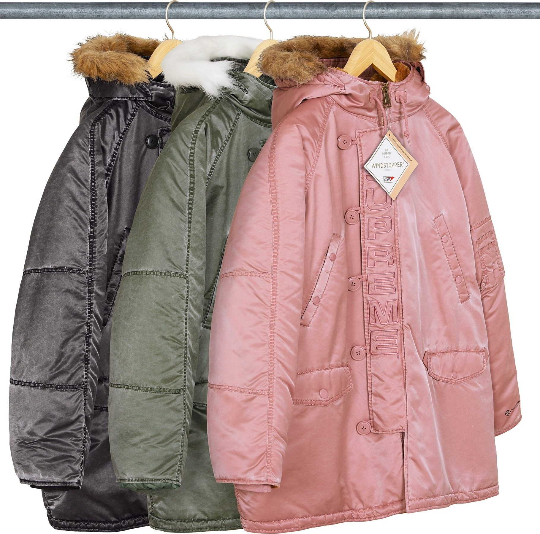 Washed Flight Satin N-3B Parka